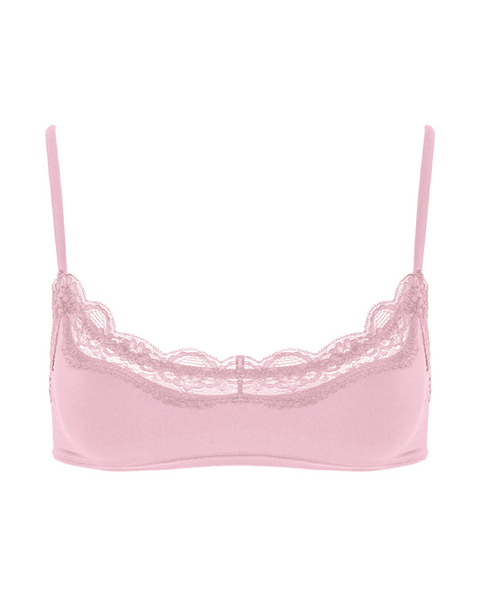 Lace Scoop Bralet, Pink