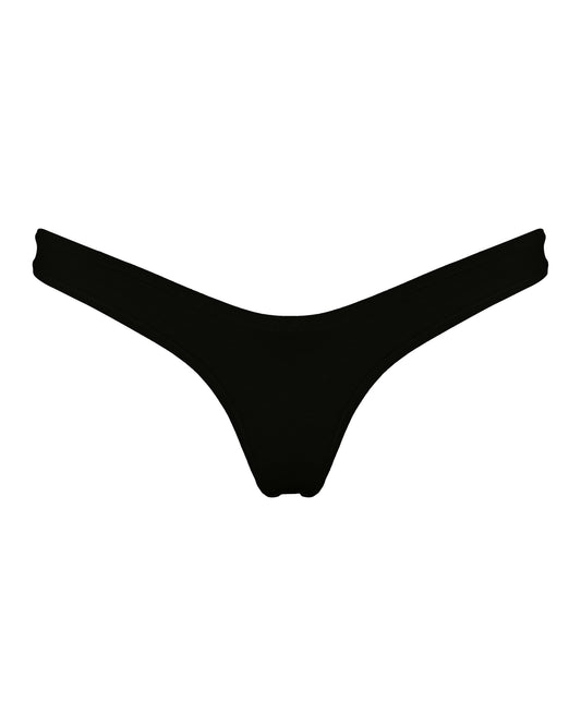 Cotton Low-Cut Panties, Black