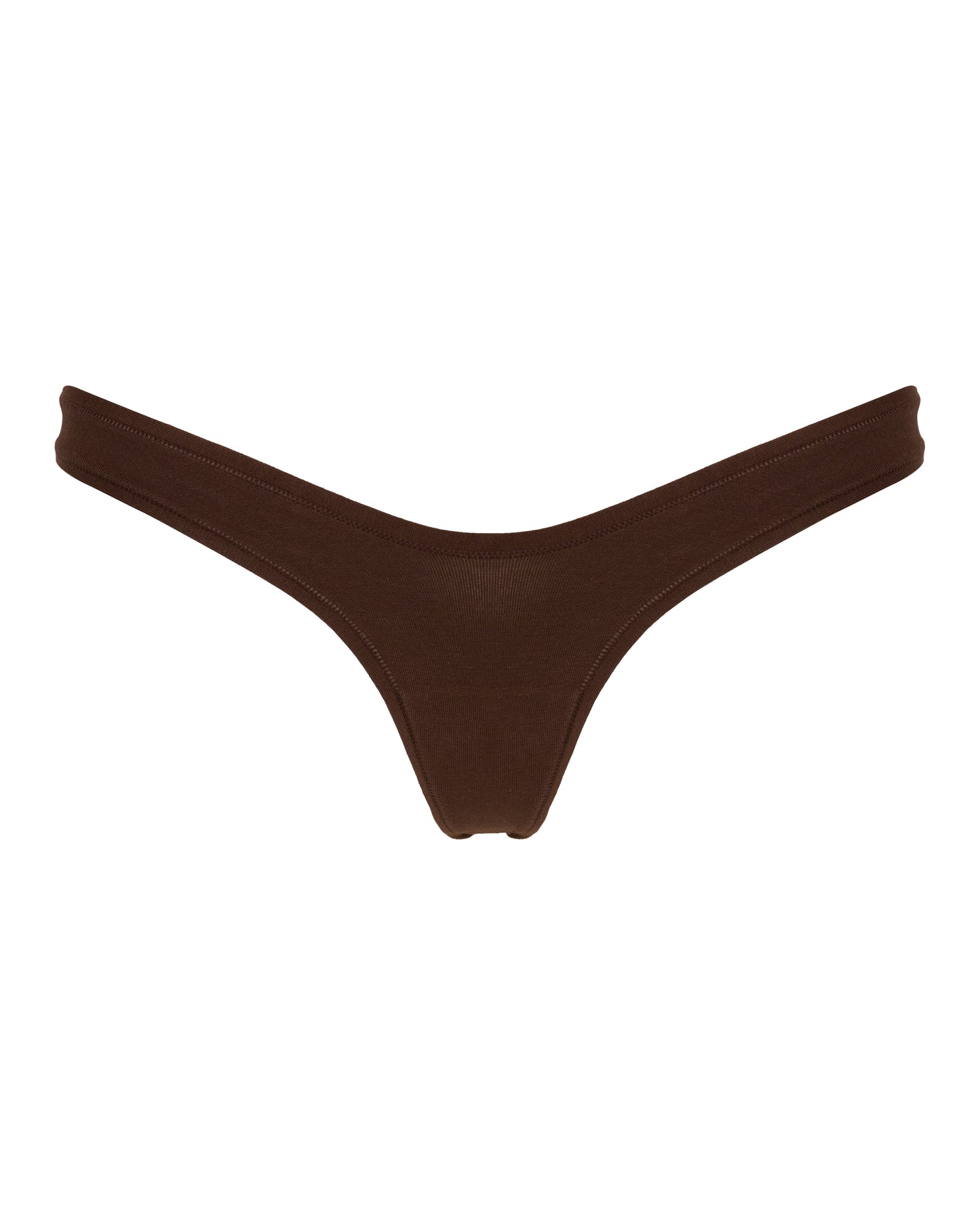 Cotton Low-Cut Panties, Coffee