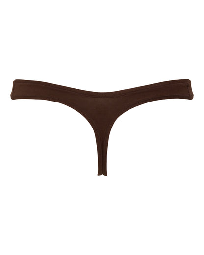 Cotton Low-Cut Panties, Coffee