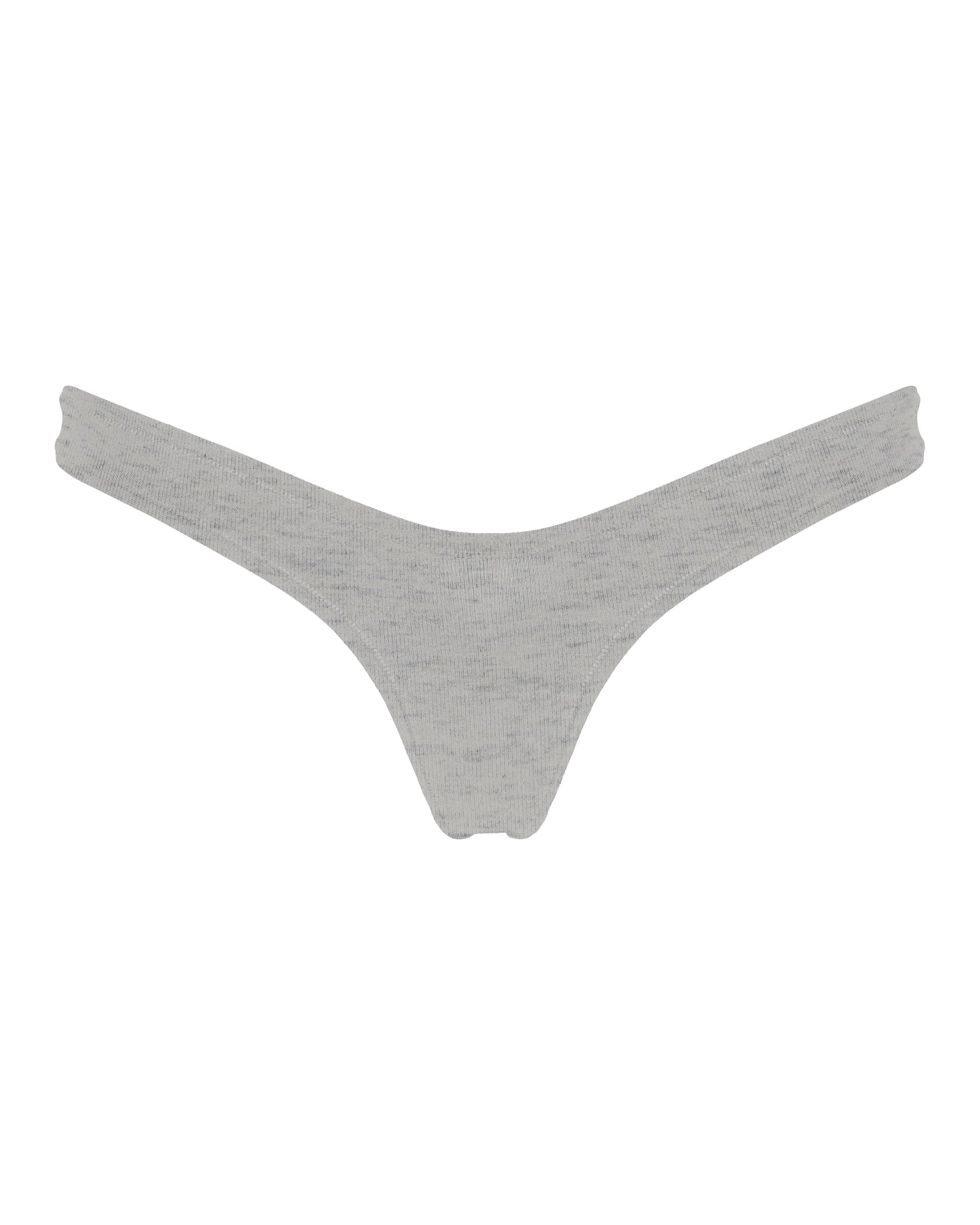 Cotton Low-Cut Panties, Grey Marle