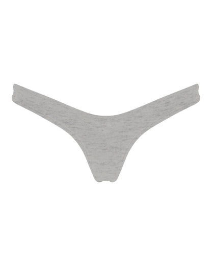 Cotton Low-Cut Panties, Grey Marle