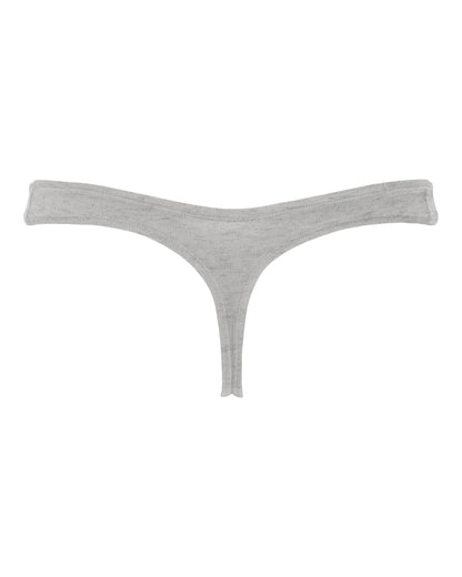 Cotton Low-Cut Panties, Grey Marle