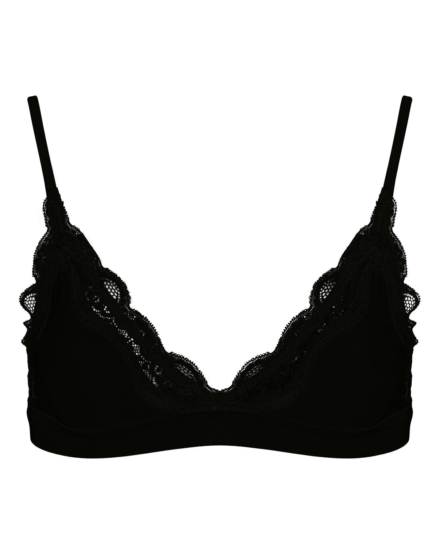 Lace Triangle Bralet, Black