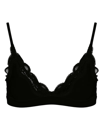 Lace Triangle Bralet, Black