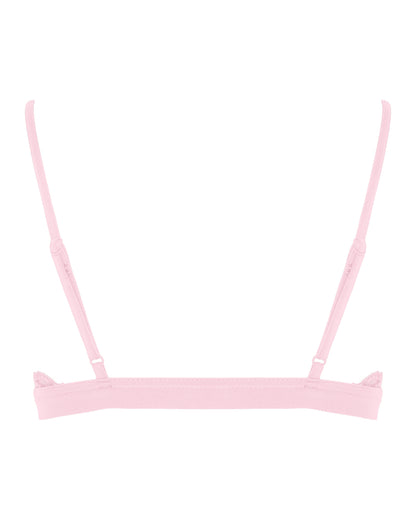 Lace Triangle Bralet, Pink