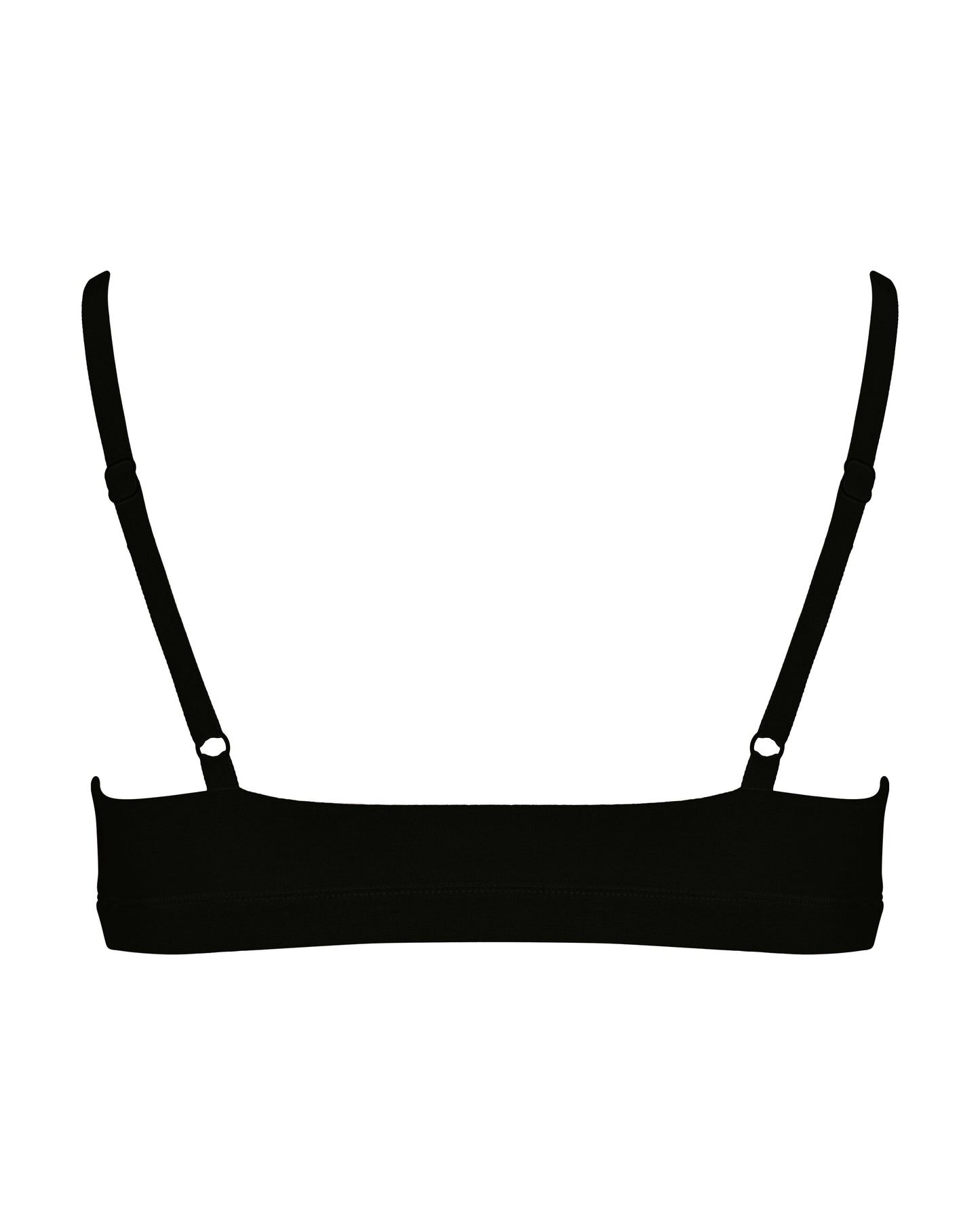 Cotton Scoop Bralet, Black