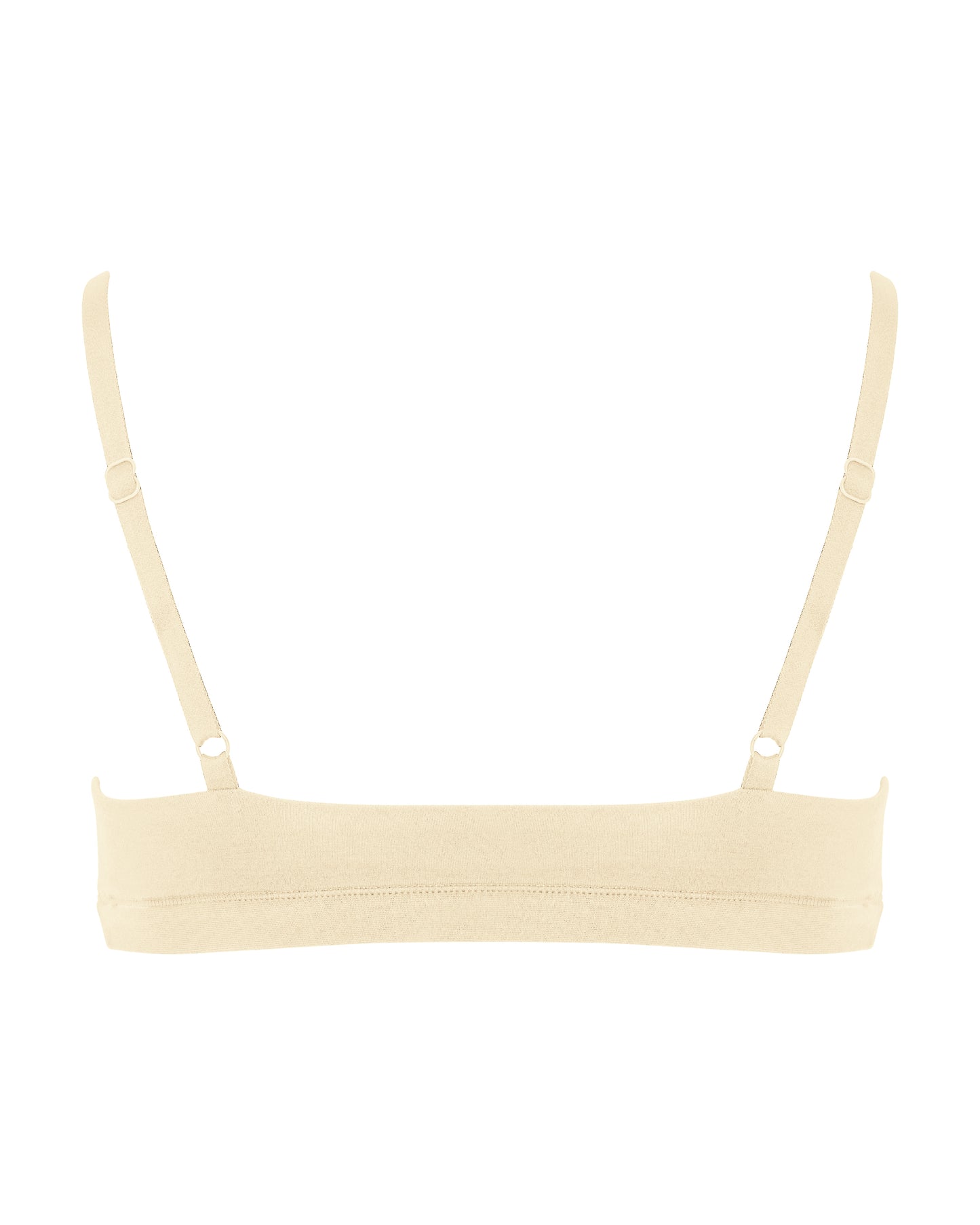 Cotton Scoop Bralet, Cream