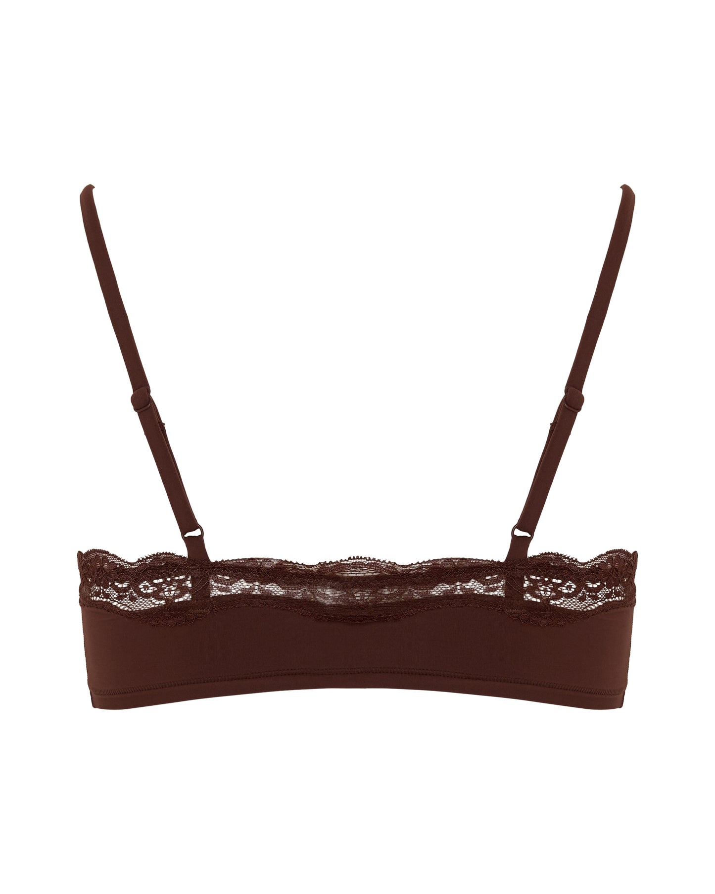 Lace Scoop Bralet, Coffee