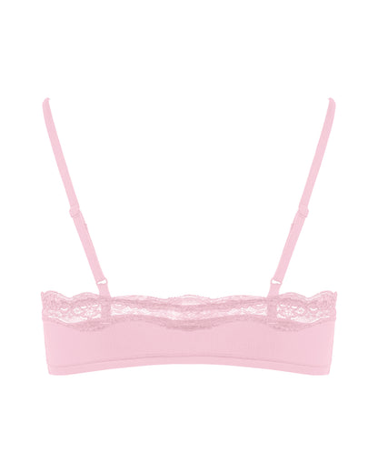 Lace Scoop Bralet, Pink