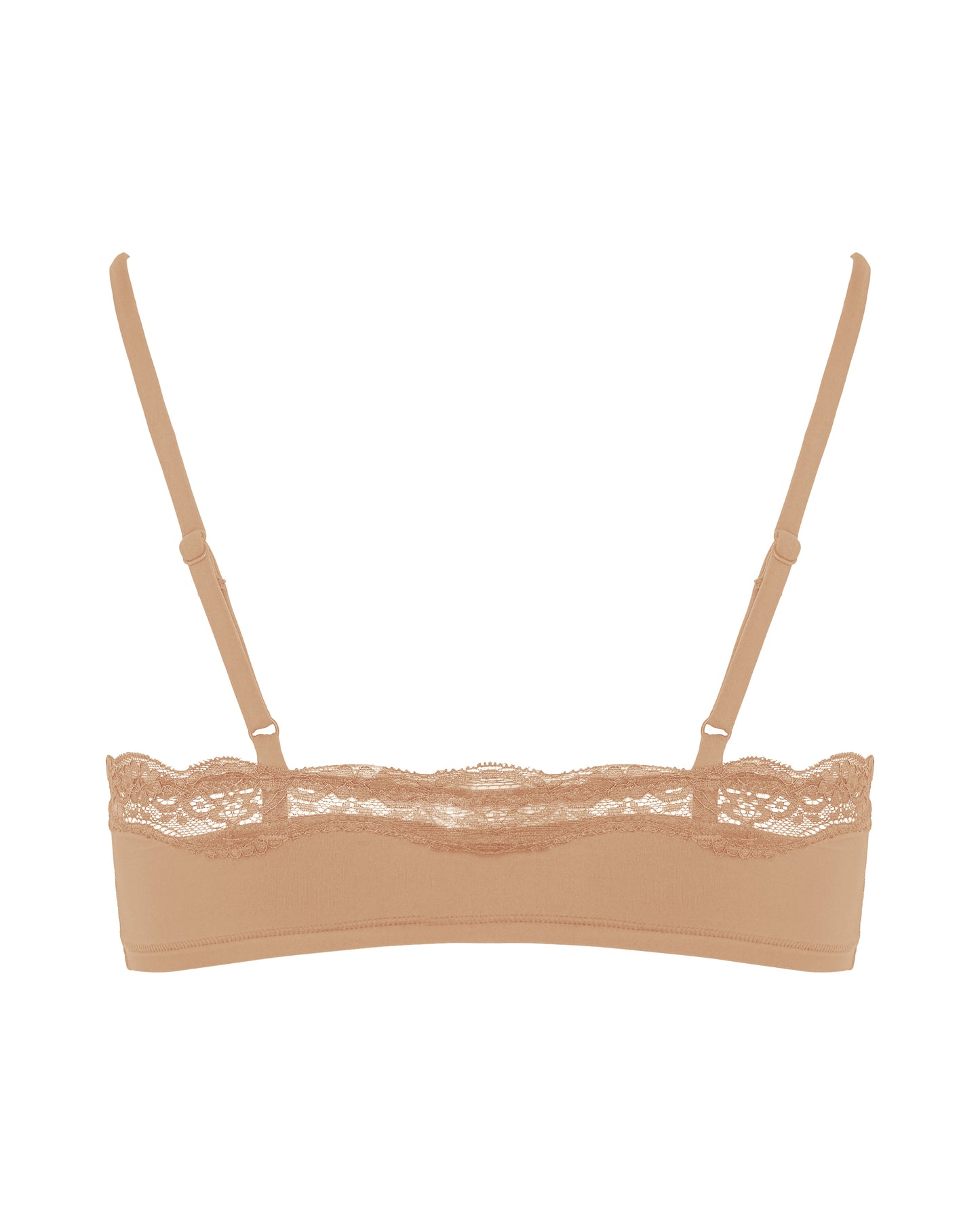 Lace Scoop Bralet, Tan