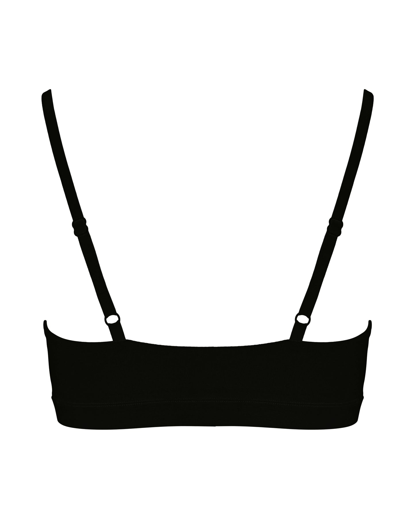 Cotton Triangle Bralet, Black