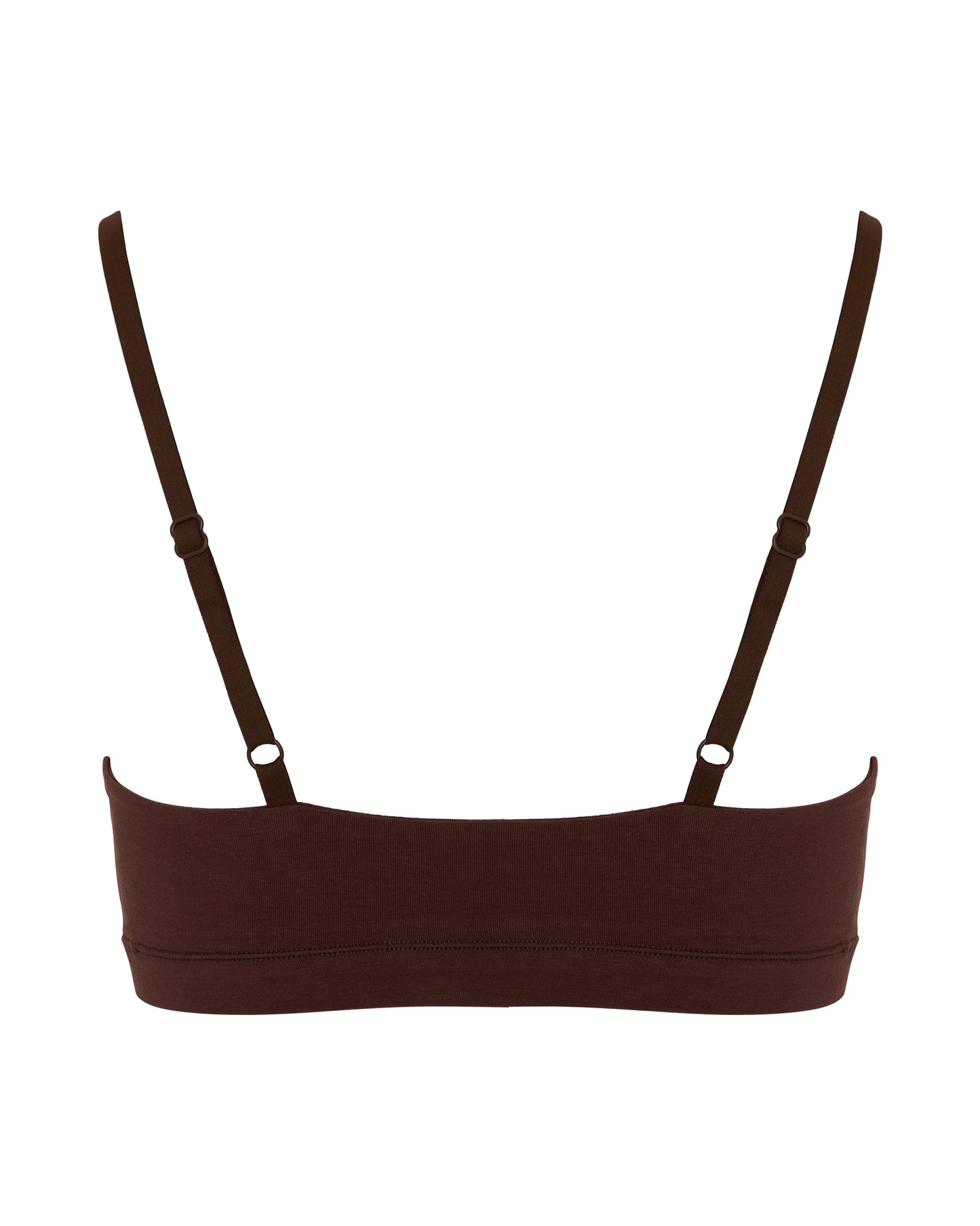 Cotton Triangle Bralet, Coffee