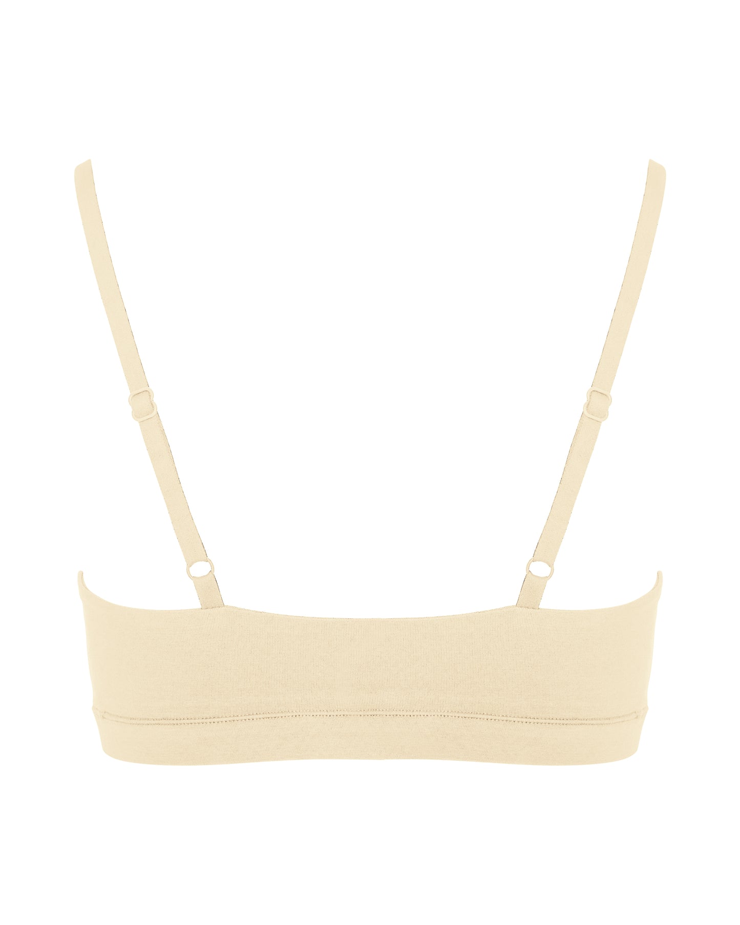 Cotton Triangle Bralet, Cream
