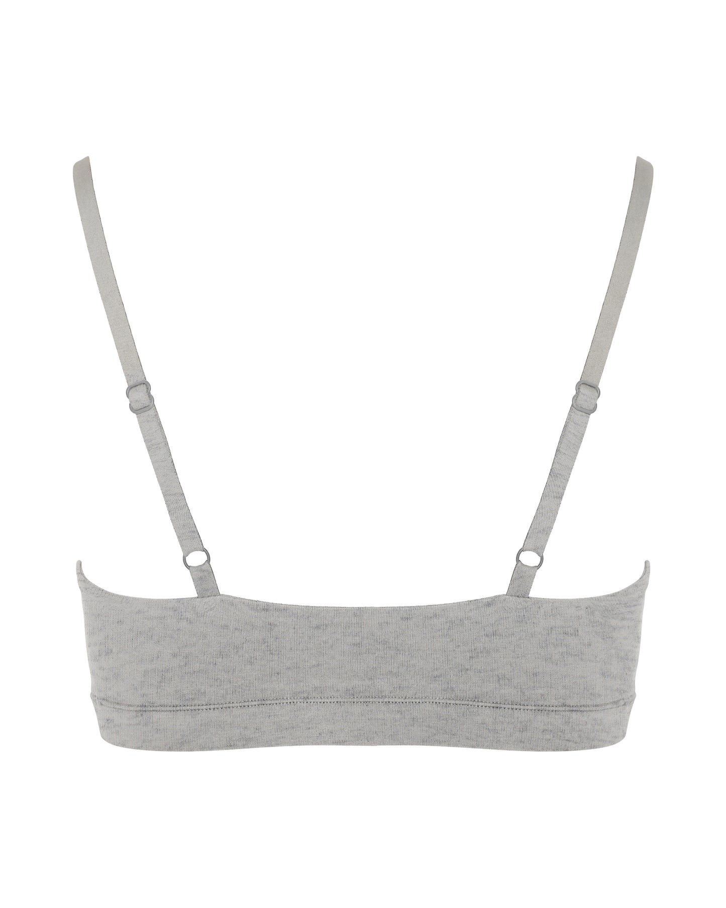 Cotton Triangle Bralet, Grey Marle